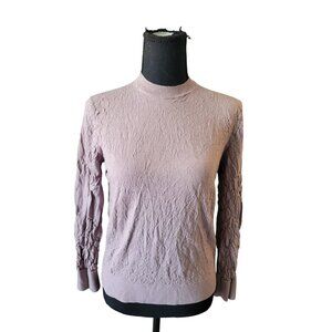 Theory Purple Long Sleeve Sweater Size S Office Wear Business Casual Office Core